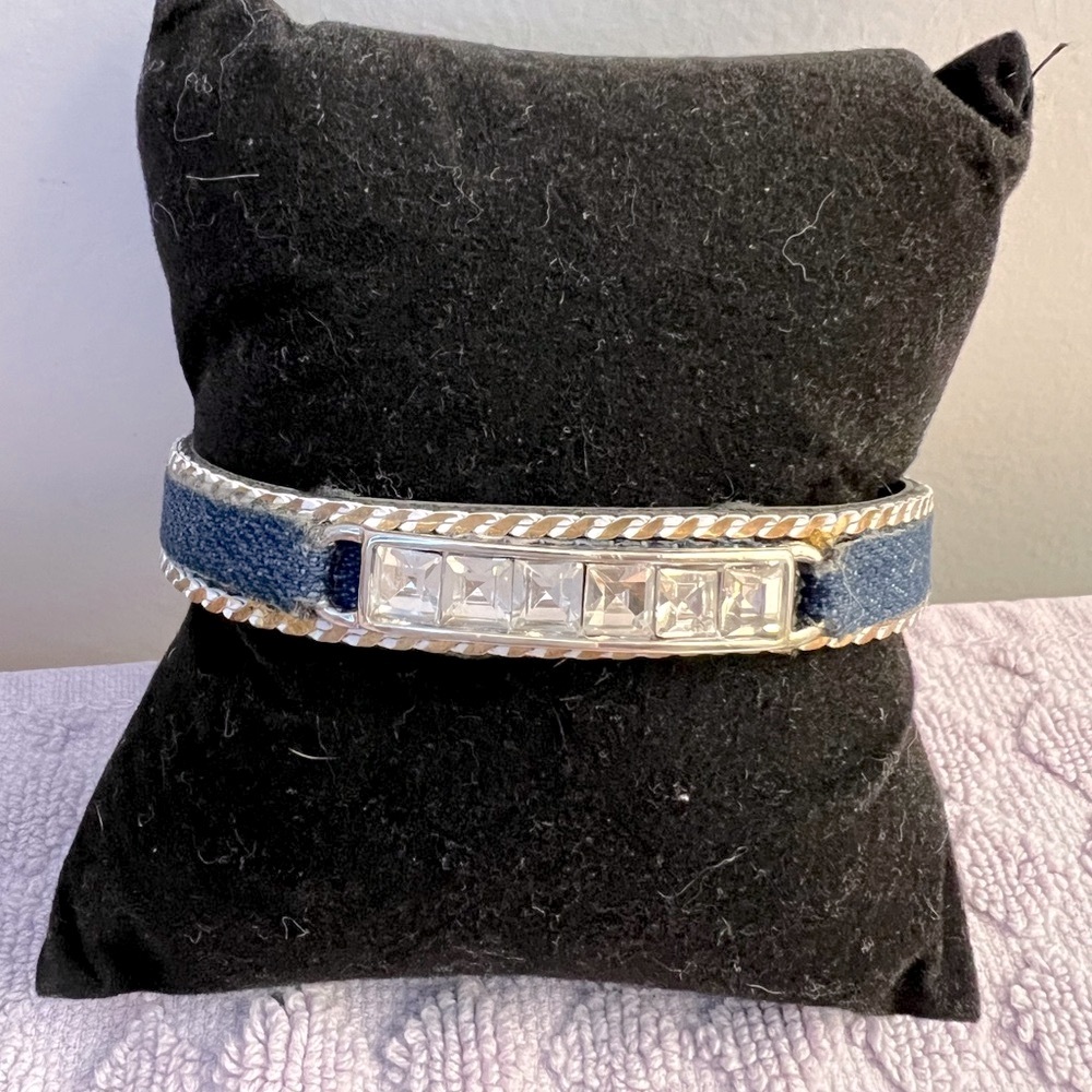 Plunder Denim & Crystal Bracelet